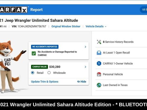 Used 2021 Jeep Wrangler Unlimited Sahara AWD/4WD image 9