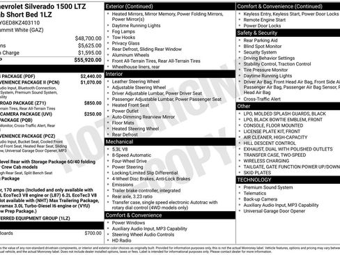 Used 2019 Chevrolet Silverado 1500 LTZ w/ LTZ Plus Package image 46