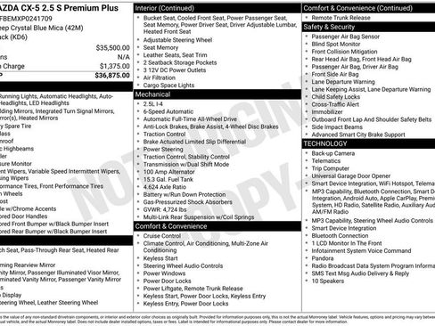 Certified 2023 MAZDA CX-5 AWD 2.5 S w/ Premium Plus Pkg image 9