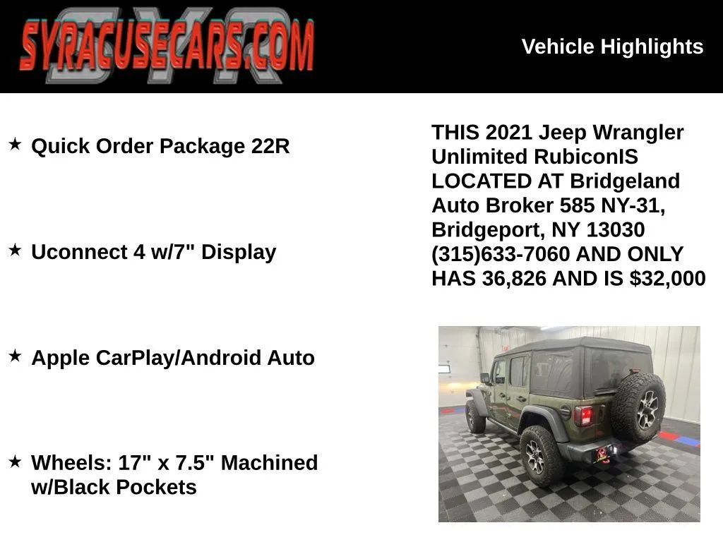 Used 2021 Jeep Wrangler Unlimited Rubicon AWD/4WD image 5