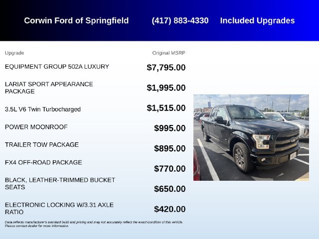 Used 2016 Ford F150 Lariat w/ Equipment Group 502A Luxury AWD/4WD image 5