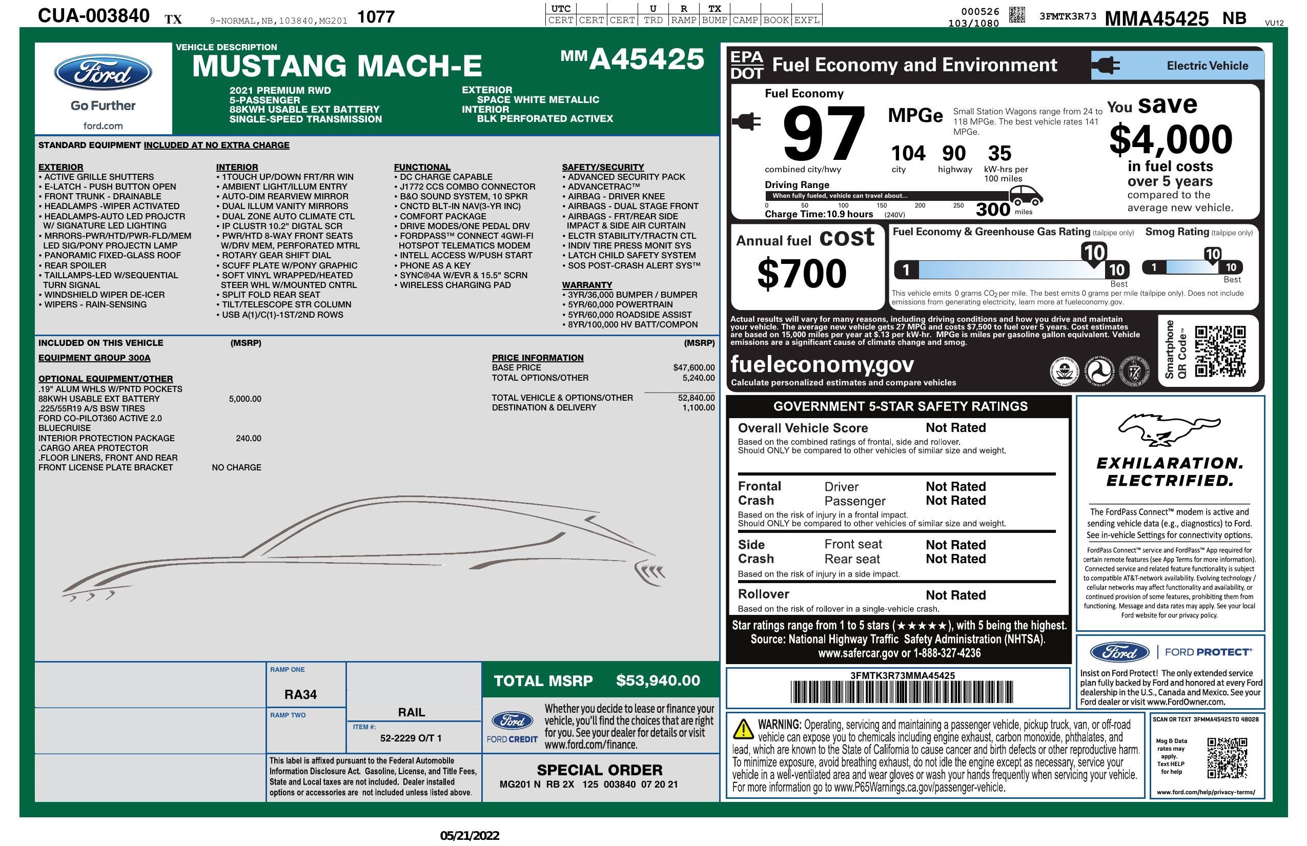 Used 2021 Ford Mustang Mach-E Premium RWD image 3