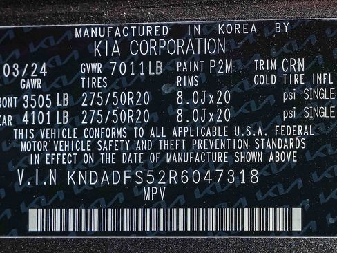 Certified 2024 Kia EV9 Land image 34