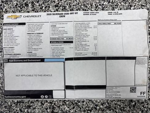 Used 2020 Chevrolet Silverado 2500 W/T w/ WT Convenience Package image 51