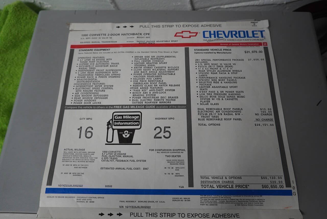 Used 1990 Chevrolet Corvette ZR-1 RWD image 35