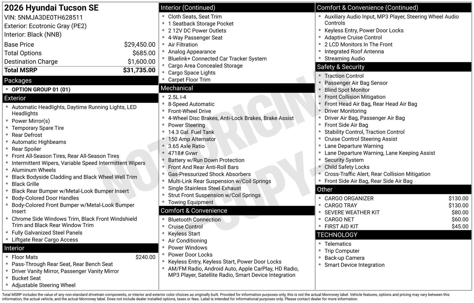 Certified 2026 Hyundai Tucson SE FWD image 28