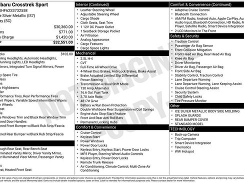 Used 2025 Subaru Crosstrek 2.5i Sport image 2