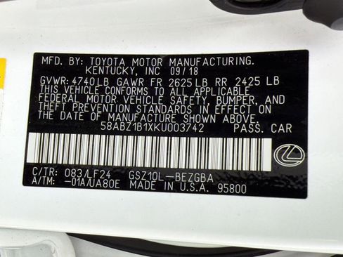 Used 2019 Lexus ES 350 F Sport w/ Accessory Package 2 FWD image 21