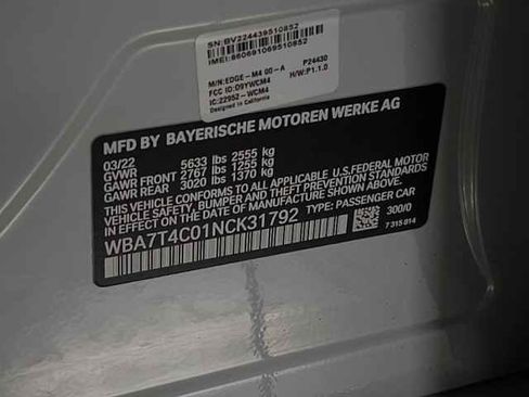 Used 2022 BMW 740i xDrive w/ M Sport Package image 44