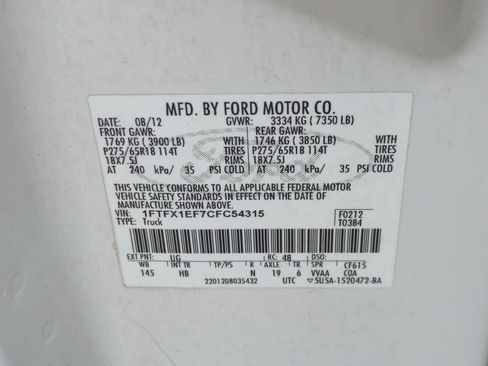 Used 2012 Ford F150 Lariat w/ Lariat Plus Pkg AWD/4WD image 35