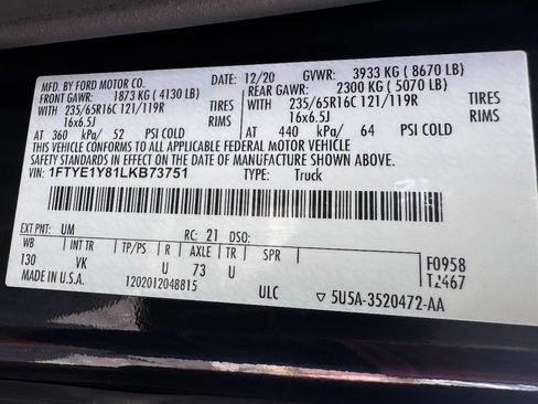 Used 2020 Ford Transit 150 Low Roof w/ Load Area Protection Package image 19