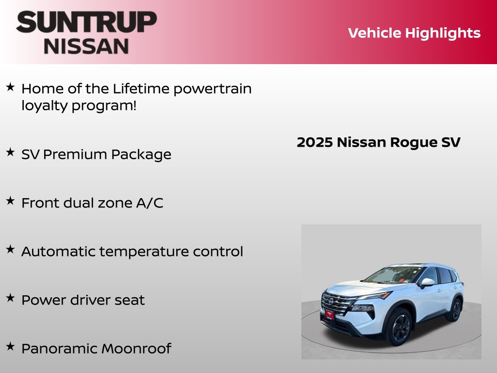 Certified 2025 Nissan Rogue SV w/ SV Premium Package FWD image 8