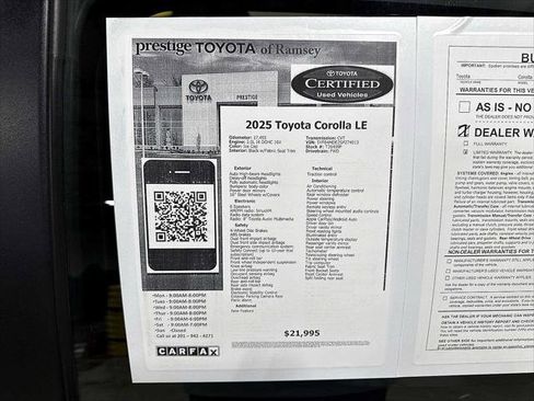 Certified 2025 Toyota Corolla LE image 13