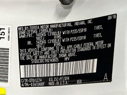 Used 2017 Toyota Sienna XLE AWD/4WD image 33