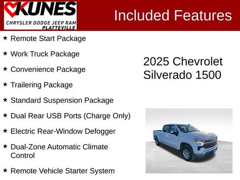 Used 2025 Chevrolet Silverado 1500 LT w/ Work Truck Package AWD/4WD image 2