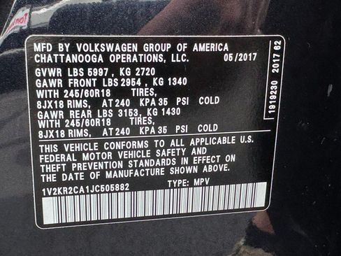 Used 2018 Volkswagen Atlas SE AWD/4WD image 25
