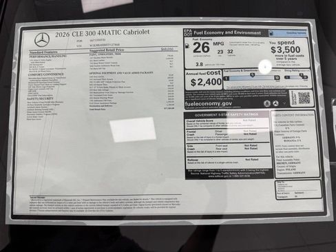 New 2026 Mercedes-Benz CLE 300 4MATIC Cabriolet image 4