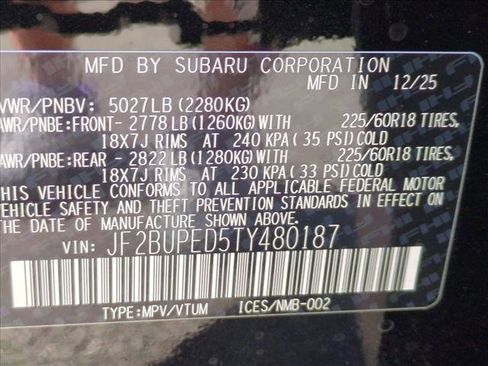 New 2026 Subaru Outback Touring AWD/4WD image 18
