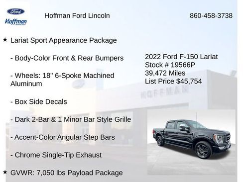 Certified 2022 Ford F150 Lariat w/ Equipment Group 502A High image 24