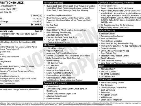 New 2026 INFINITI QX60 Luxe w/ Cargo Package image 10