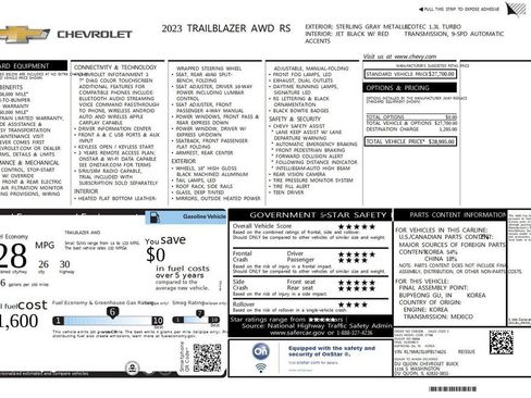 Used 2023 Chevrolet TrailBlazer RS AWD/4WD image 34