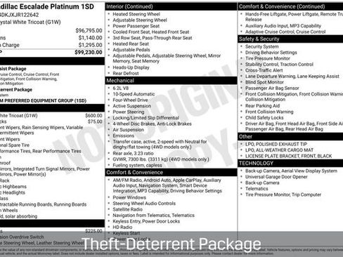 Certified 2018 Cadillac Escalade Platinum AWD/4WD image 5