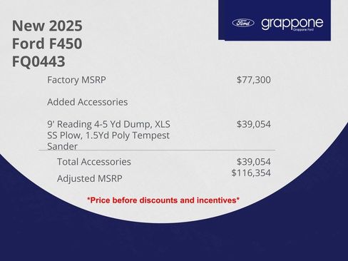 New 2025 Ford F450 XL w/ XL Chrome Package image 2