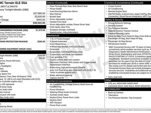 Used 2018 GMC Terrain SLE w/ Driver Convenience Package image 2