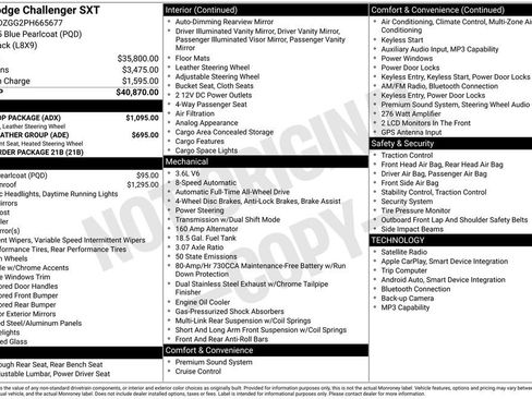 Used 2023 Dodge Challenger SXT w/ Blacktop Package AWD/4WD image 12