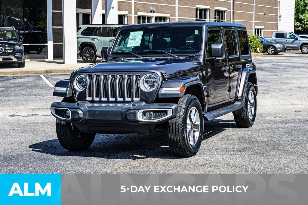 Used 2021 Jeep Wrangler Unlimited Sahara w/ Uconnect 4C Nav & Sound Group AWD/4WD image 3