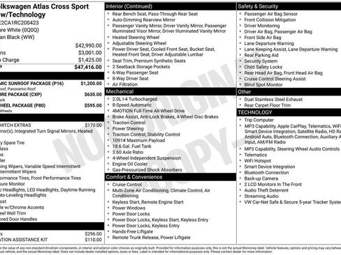 Certified 2024 Volkswagen Atlas Cross Sport SE w/ Panoramic Sunroof Package AWD/4WD image 35