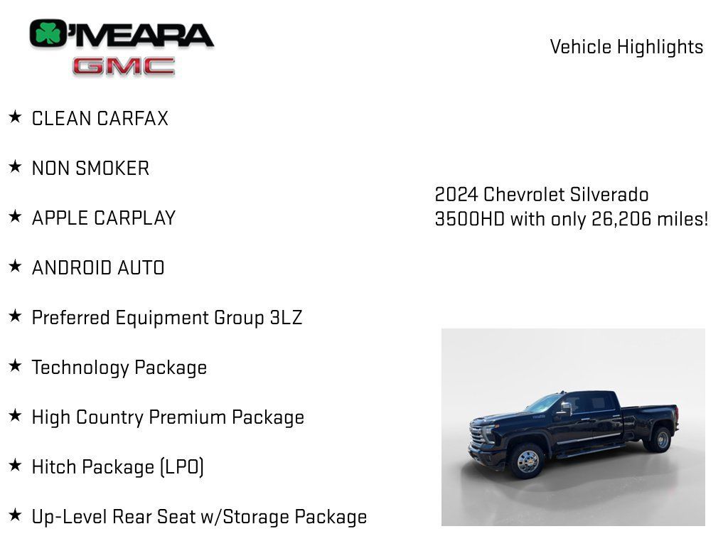 Used 2024 Chevrolet Silverado 3500 High Country w/ High Country Premium Package AWD/4WD image 8