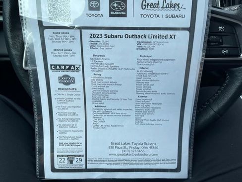 Used 2023 Subaru Outback Limited XT AWD/4WD image 27