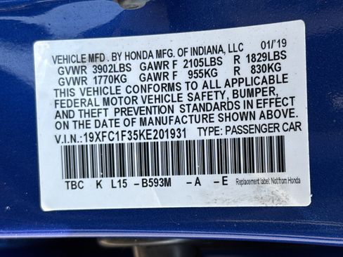 Used 2019 Honda Civic EX image 33