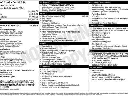 Used 2021 GMC Acadia Denali w/ Denali Ultimate Package image 21