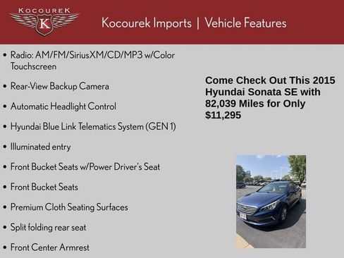 Used 2015 Hyundai Sonata SE w/ Option Group 09 FWD image 5