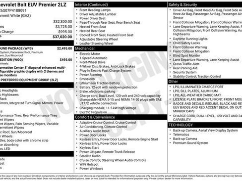 Used 2023 Chevrolet Bolt EUV Premier w/ Sun & Sound Package image 42