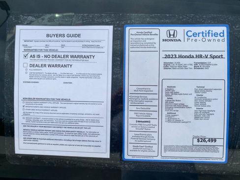Certified 2023 Honda HR-V Sport image 37