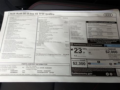 New 2025 Audi Q3 2.0T Premium Plus image 18