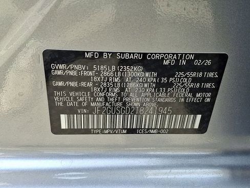 New 2026 Subaru Crosstrek 2.5i Sport AWD/4WD image 23