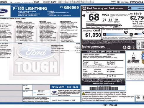 Certified 2023 Ford F150 Lightning XLT AWD/4WD image 6