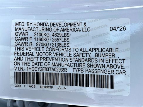 New 2026 Honda Accord Touring image 21