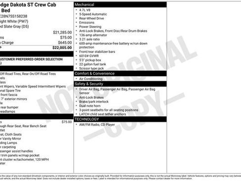 Used 2005 Dodge Dakota ST RWD image 8