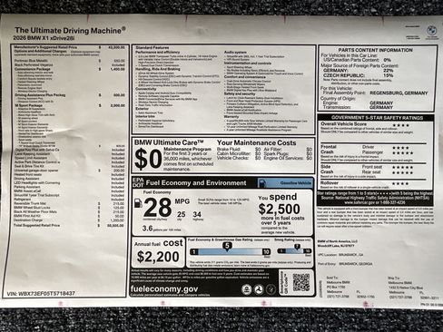 New 2026 BMW X1 xDrive28i w/ M Sport Package AWD/4WD image 36
