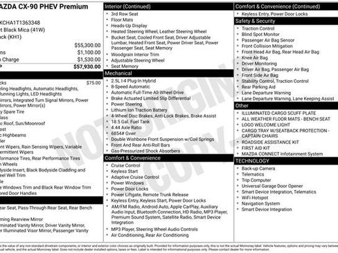 Used 2026 MAZDA CX-90 Plug-In Hybrid w/Premium Sport image 38