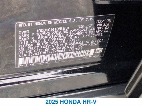 Certified 2025 Honda HR-V Sport image 26