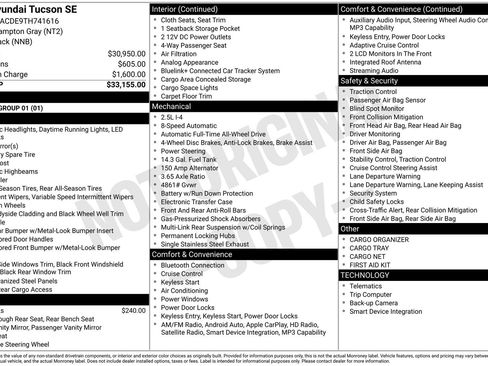 New 2026 Hyundai Tucson SE AWD/4WD image 20
