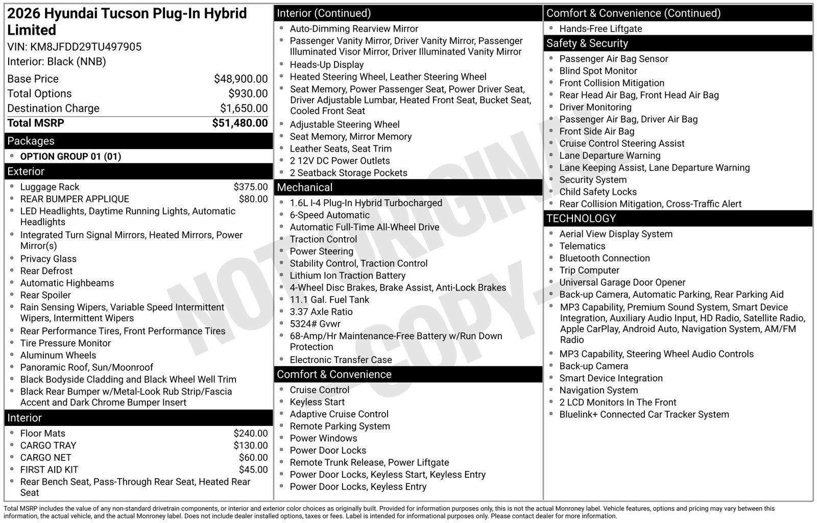 New 2026 Hyundai Tucson Limited AWD/4WD image 27