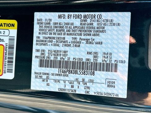 Certified 2020 Ford Mustang Bullitt w/ Bullitt Electronics Package RWD image 39