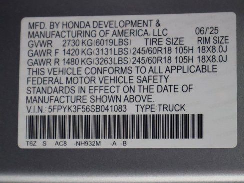 Used 2025 Honda Ridgeline RTL image 59